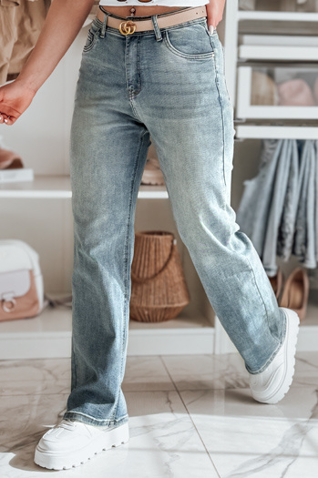 Spodnie damskie jeansowe wide leg LOSSLEG niebieskie Dstreet UY2672