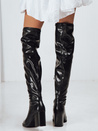 Kozaki damskie za kolano czarne Dstreet ZY1214
