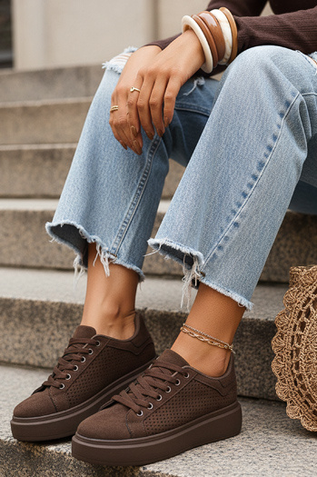 Sneakersy damskie brązowe Dstreet ZY1372