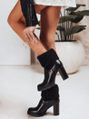 Botki damskie na obcasie czarne Dstreet ZY1311