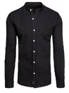 Koszula męska ze stójką z długim rękawem czarna Dstreet DX2637