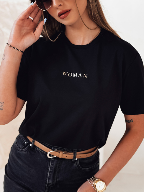 T-shirt damski WOMAN czarny Dstreet RY2554