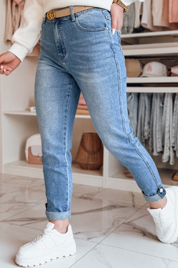 Spodnie damskie jeansowe slim fit SKINMONDO niebieskie Dstreet UY2673