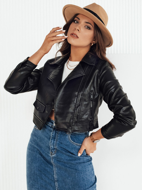 Kurtka skórzana damska ramoneska MOLTION czarna Dstreet TY4158