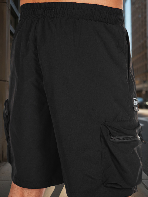 Spodenki męskie materiałowe bojówki czarne Dstreet SX2509