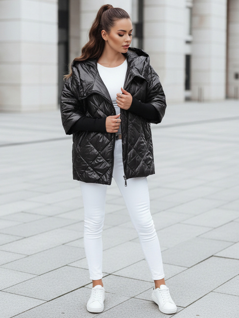 Kurtka damska przejściowa pikowana oversize PUFFILOF czarna Dstreet TY4855