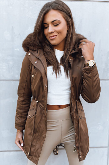 Kurtka zimowa damska parka GODDESS brązowa Dstreet TY3869