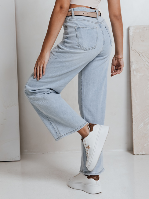 Spodnie damskie jeansowe wide leg FLOWLESS niebieskie Dstreet UY2682