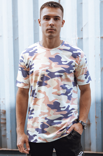 Koszulka męska beżowa moro Dstreet RX5589