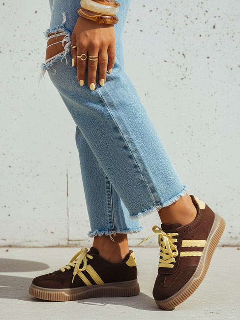 Buty damskie coffee Dstreet ZY1401