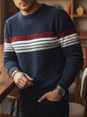 Sweter męski w paski granatowy Dstreet WX2281