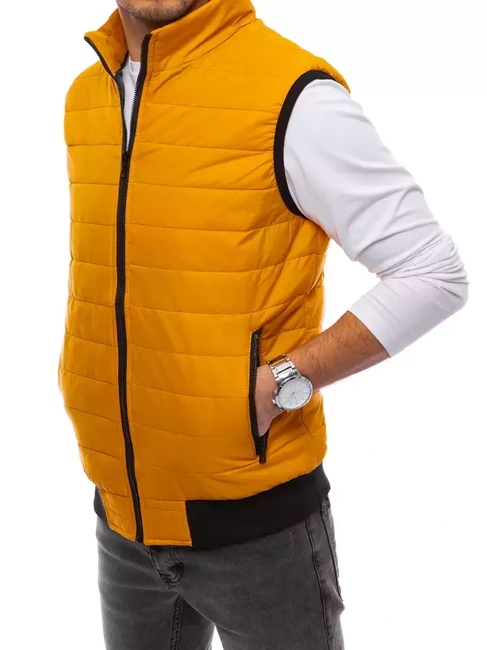 Kamizelka męska pikowana ciemnożółta Dstreet TX4018