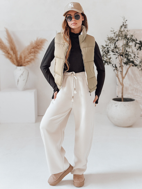 Kamizelka damska pikowana URBANELLE beżowa Dstreet TY4973