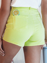 Szorty jeansowe damskie GLAMWEAR żółte Dstreet SY0361
