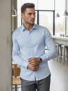 Koszula męska SLIM FIT elegancka gładka błękitna Dstreet DX2614