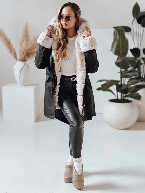 Kurtka zimowa damska parka ARCTIC czarna Dstreet TY3985