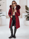 Kurtka zimowa damska parka z futerkiem bordowa Dstreet TY5114