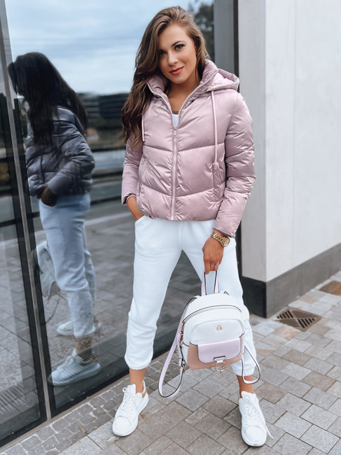 Kurtka przejściowa damska pikowana LOLAROSE różowa Dstreet TY3683