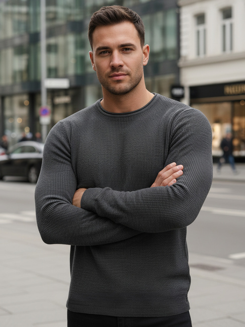 Sweter męski antracytowy WX2293z