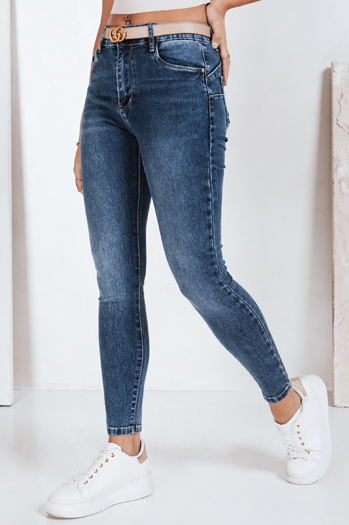 Spodnie jeansowe damskie skinny niebieskie Dstreet UY2791