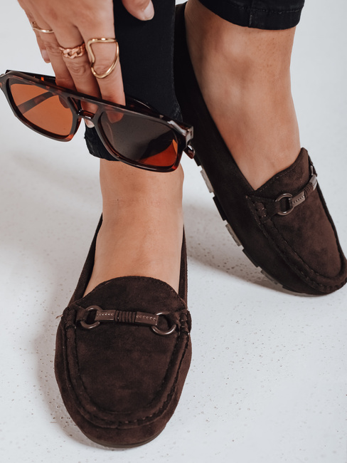 Mokasyny damskie zamszowe brązowe Dstreet ZY1179