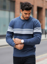 Sweter męski w paski niebieski Dstreet WX2325