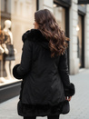 Kurtka damska z futerkiem FURRWINT czarna Dstreet TY4772z