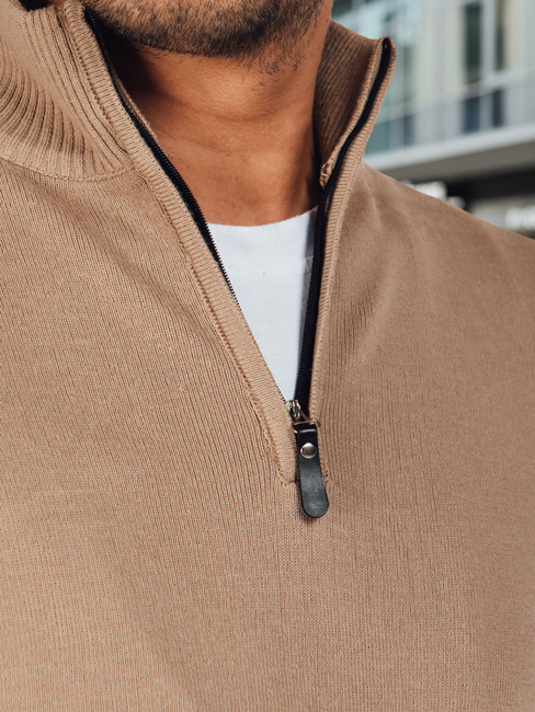 Sweter męski kamelowy Dstreet WX2341