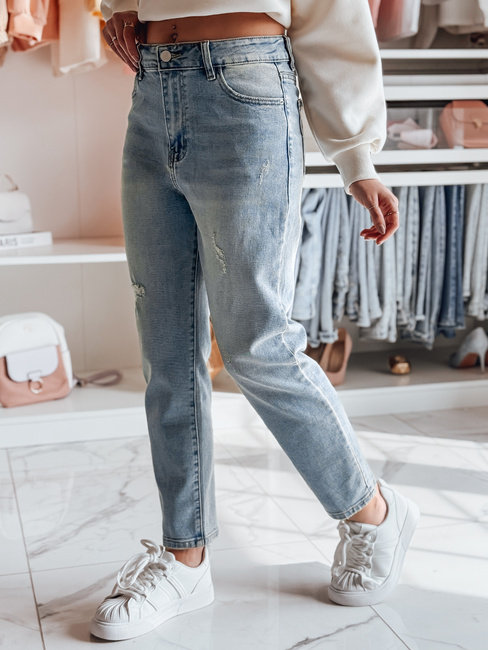Spodnie damskie jeansowe slim fit SLIMEDEW niebieskie Dstreet UY2667