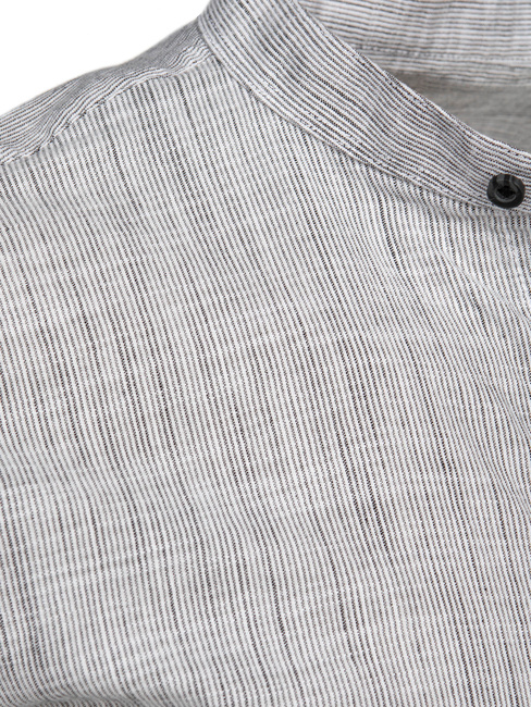 Koszula męska ze stójką z długim rękawem szara Dstreet DX2659