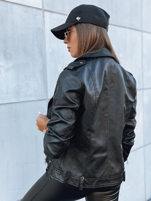 Kurtka skórzana damska ramoneska MODE MOSAIC czarna Dstreet TY3893