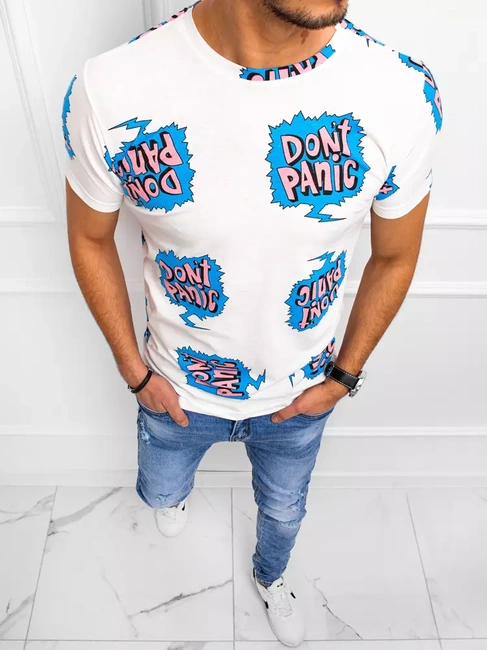 Koszulka męska z nadrukiem biała Dstreet RX5130