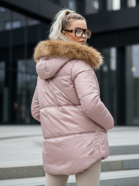 Kurtka zimowa damska pikowana SPARKLE różowa Dstreet TY5526