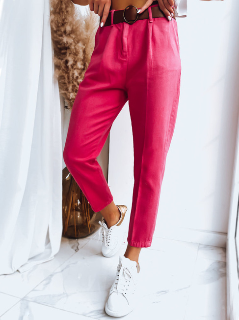 Spodnie damskie chinosy ME BELLA fuksja Dstreet UY1410