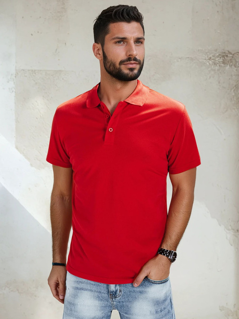 Koszulka polo męska czerwona Dstreet PX0515