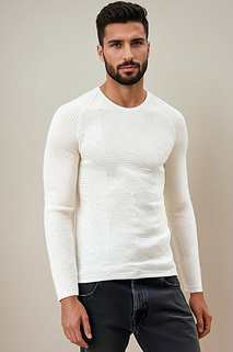 Sweter męski ecru WX2301