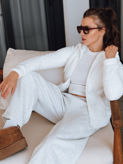 Bluza damska z kapturem biała Dstreet BY1555