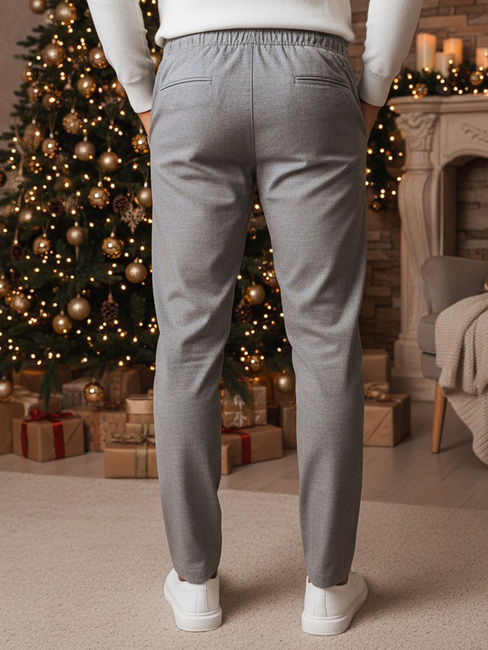 Spodnie męskie materiałowe ciemnoszare Dstreet UX4412z