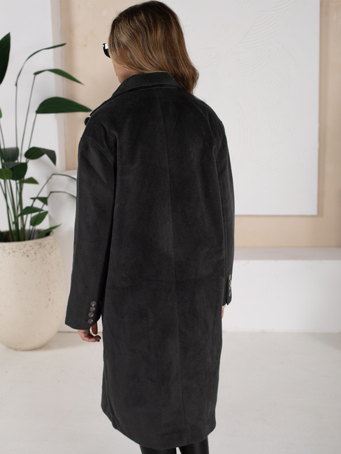 Płaszcz zimowy damski długi oversize czarny Dstreet NY0765