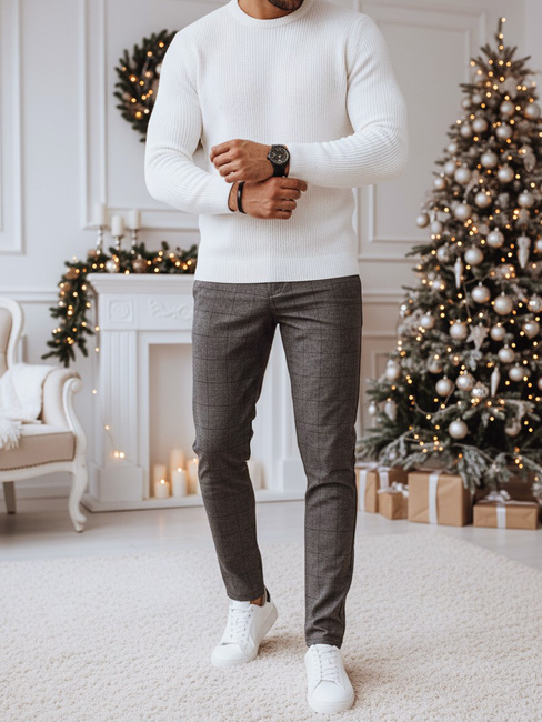 Spodnie męskie casual grafitowe Dstreet UX4406z