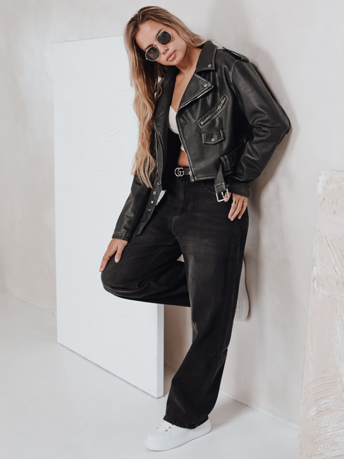 Jeansy damskie balloon fit czarne Dstreet UY2741