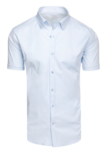 Koszula męska z krótkim rękawem błękitna Dstreet KX1046