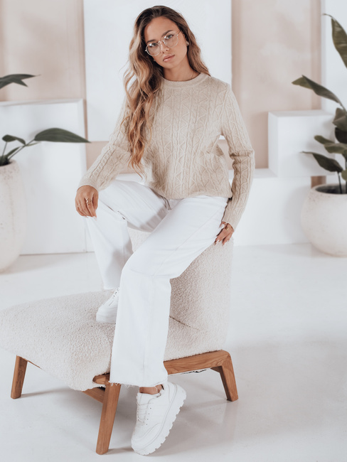 Damski sweter BRAVINA beżowy Dstreet MY2529