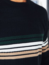 Sweter męski w paski granatowy Dstreet WX2323