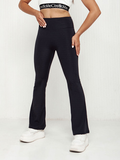 Spodnie damskie dzwony High Waist SLIMLINE czarne Dstreet UY2147_2