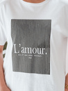 T-shirt damski LAMOUR biały Dstreet RY2588