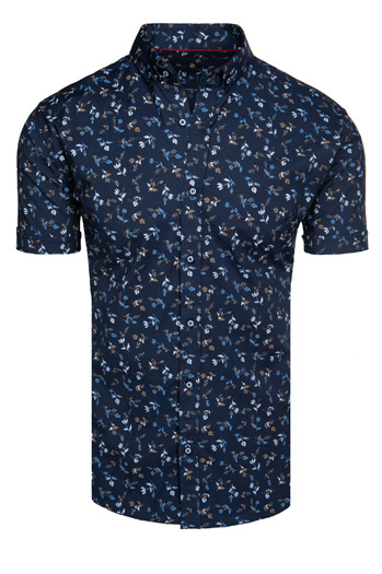 Koszula męska z krótkim rękawem granatowa Dstreet KX1042