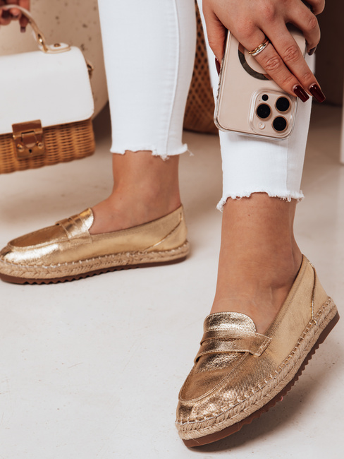 Espadryle damskie JUDANA złote Dstreet ZY0628