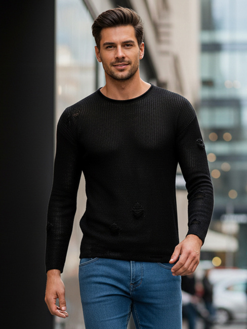 Sweter męski czarny Dstreet WX2312z