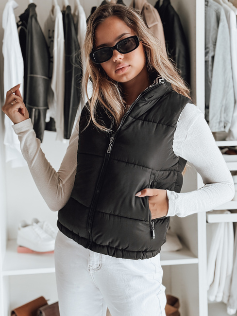 Kamizelka damska pikowana URBANELLE czarna Dstreet TY4974